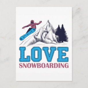 Cartão Postal De Festividades Olimpíadas de Inverno de 2026 Snowboarding Feminin