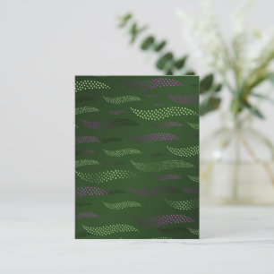 Cartão Postal De Festividades Ondas Tigre (padrão estilizado) 5