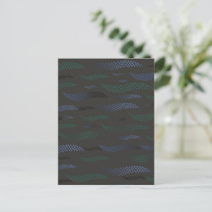 Cartão Postal De Festividades Ondas Tigre (padrão estilizado) 7
