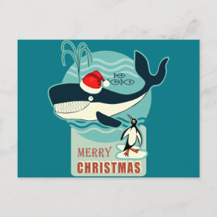 Cartão de Natal Feliz Natal Pinguim - Empório do Papai Noel