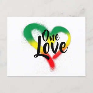 Cartão Postal De Festividades One Love One Heart Reggae Vibes