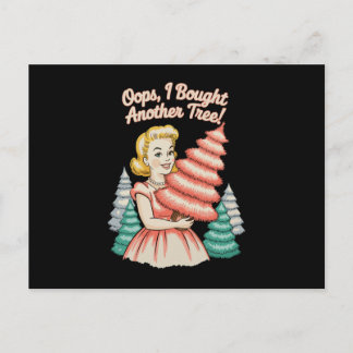 Cartão Postal De Festividades Oops I Bought Another Tree Funny Xmas Christmas