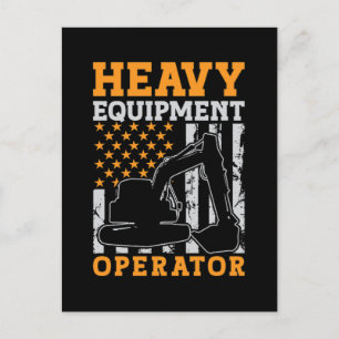 Cartão Postal De Festividades Operador de Equipamento Pesado do Driver de Escava