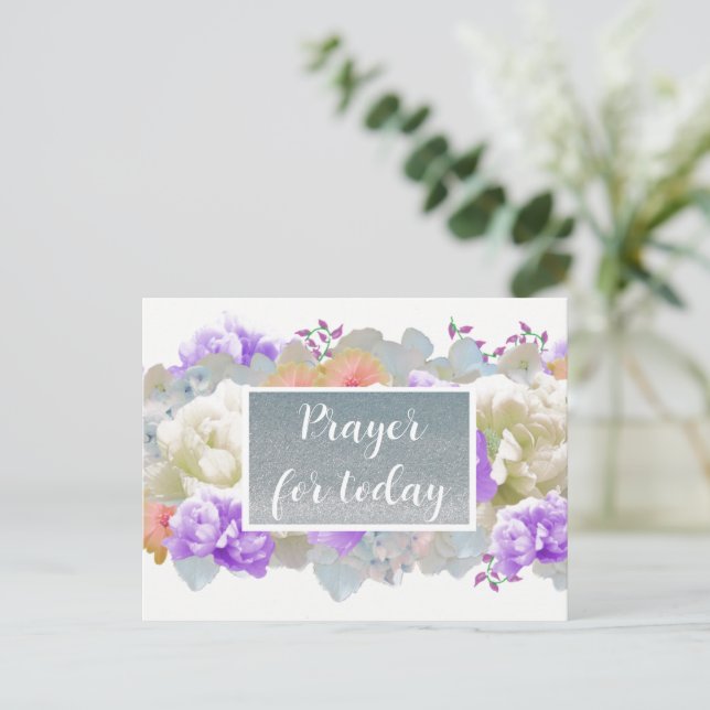 Cartão Postal De Festividades Oração Escritura para o Cartão-Postal de Hoje Faux (Em pé/Frente)