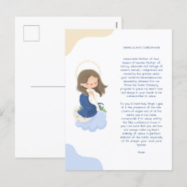 Cartão Postal De Festividades Oração Kawaii Imaculada Conceição
