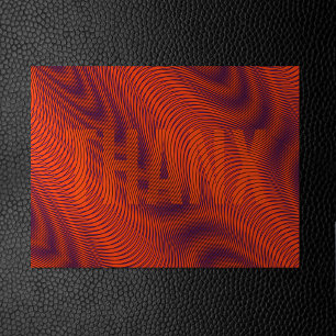 Cartão Postal De Festividades Orange Moiré Stripes ilusão óptica Moderna THAN