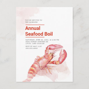 Cartão Postal De Festividades Orçamento 4 de Julho Boil Anual de Frutos do Mar L