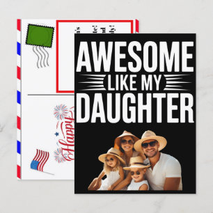 Cartão Postal De Festividades Orgulho de Família Incrível Personalizado Como Min
