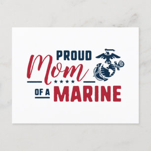 Cartão Postal De Festividades Orgulho Mãe de um Marinho