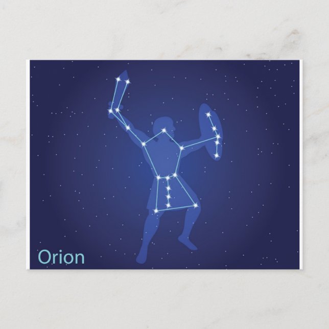 Cartão Postal De Festividades Orion the Hunter in Greek Mythology (Frente)