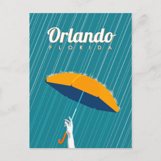 Cartão Postal De Festividades Orlando, Flórida - Chuva