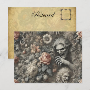 Cartão Postal De Festividades Os Cinzentos - Design vitoriano gótico