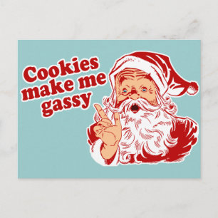 Cartão Postal De Festividades Os cookies fazem Papais noeis com sombra