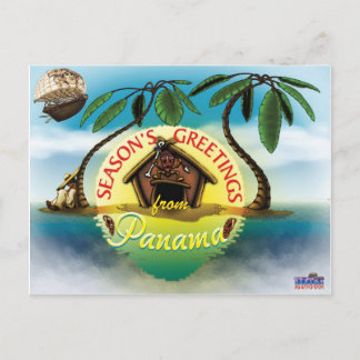 Cartão Postal De Festividades Os cumprimentos da estação de Panamá