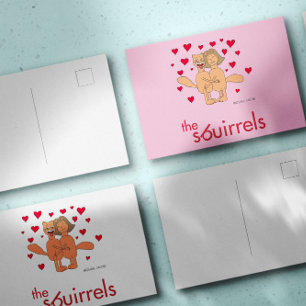 Cartão Postal De Festividades Os Sbuirrels Ed e Mary Valentine