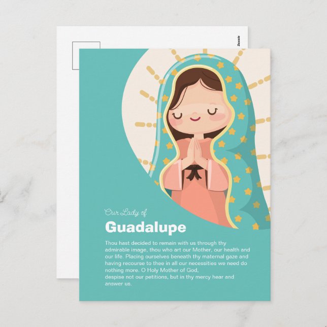 Cartão Postal De Festividades Our Lady of Guadalupe  (Frente/Verso)