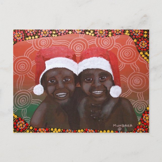 Cartão Postal De Festividades Outback Boys Feliz Natal (Frente)