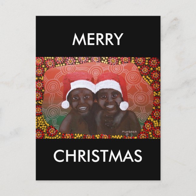 Cartão Postal De Festividades Outback Boys Feliz Natal (Frente)