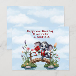 Cartão Postal De Festividades Ouvidos e orelhas de elefante feliz dia de os namo