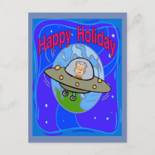Cartão Postal De Festividades OVNI,HOLIDAY de Espaço Exterior
