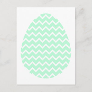 Cartão Postal De Festividades Ovo De Páscoa Verde Pastel.