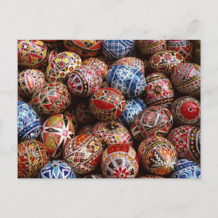 Cartão Postal De Festividades Ovos de Páscoa romenos tradicionais