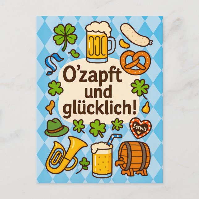 Cartão Postal De Festividades O'zapft é! Saudações Festivas (Frente)