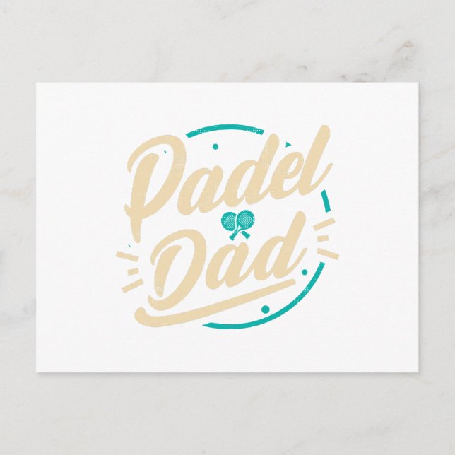 Cartão Postal De Festividades Paddleball Padel da Plataforma de Pai de Padel (Frente)