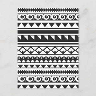 Cartão Postal De Festividades Padrão Africano Tribal Invisível