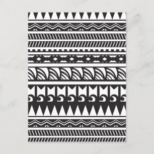 Cartão Postal De Festividades Padrão Africano Tribal Invisível