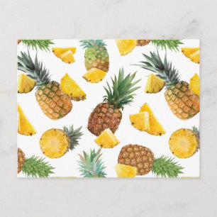 Cartão Postal De Festividades Padrão de Abacaxi