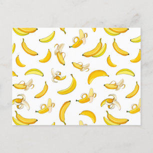 Cartão Postal De Festividades Padrão de Banana 4