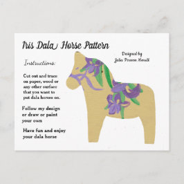 Cartão Postal De Festividades Padrão de Cavalo Iris Dala para Compartilhar