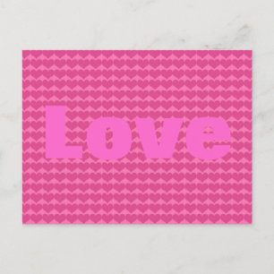 Cartão Postal De Festividades Padrão de Corações Rosa