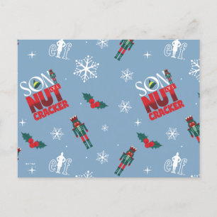 Cartão Postal De Festividades Padrão de Inverno "Filho de um Quebra-Nozes" do El