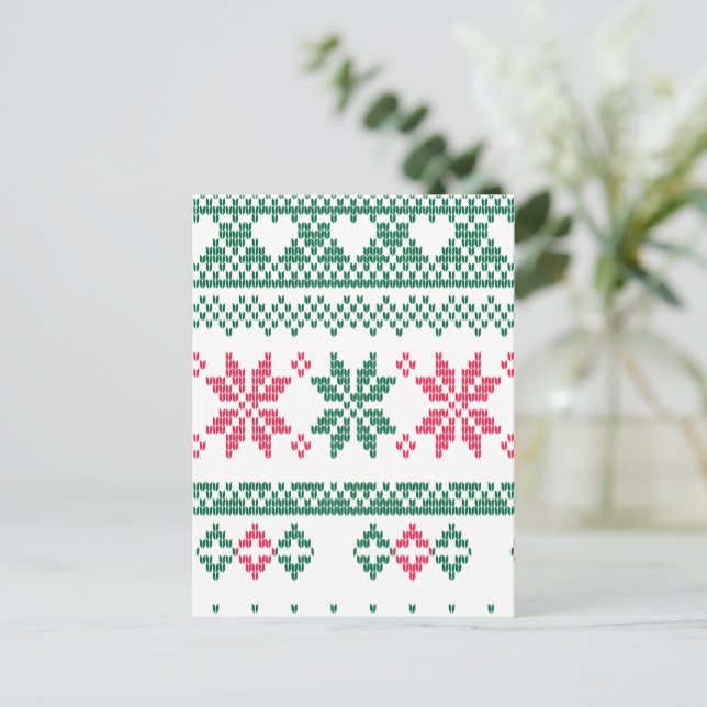 Cartão Postal De Festividades Padrão de Motifs Simples 5 (Em pé/Frente)
