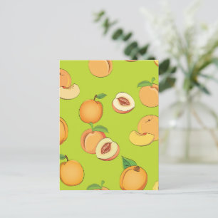 Cartão Postal De Festividades Padrão de Pêssego 4