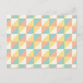 Cartão Postal De Festividades Padrão de triângulo geométrico colorido do Abstrat