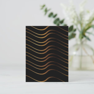 Cartão Postal De Festividades Padrão Dourado 4