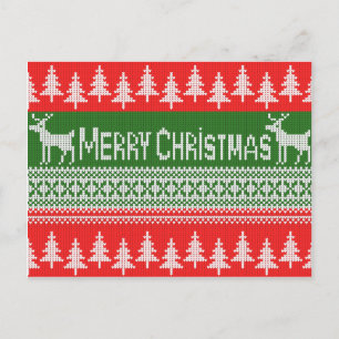 Cartão Postal De Festividades Padrão "Feliz Natal"