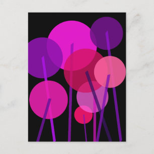 Cartão Postal De Festividades Padrão Floral Geométrico abstrato