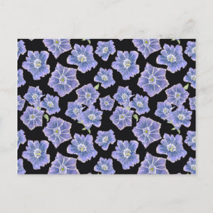 Cartão Postal De Festividades Padrão Floral Violet Gentain