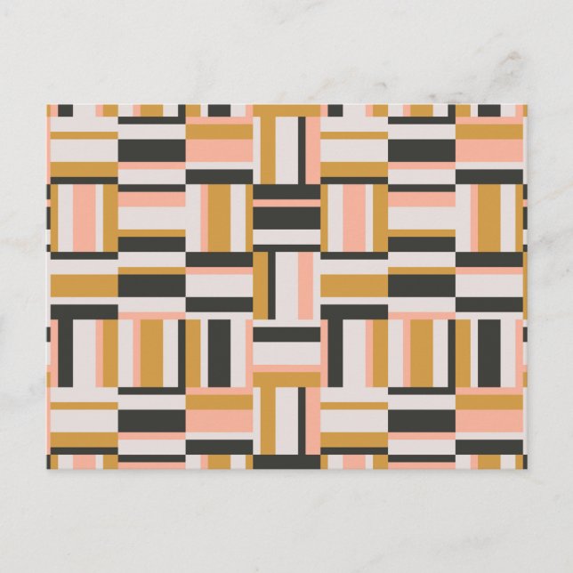 Cartão Postal De Festividades Padrão Geométrico (Frente)
