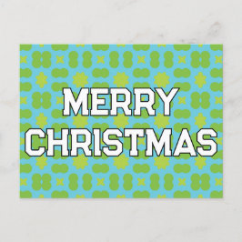 Cartão Postal De Festividades Padrão geométrico de Natal - Personalizado