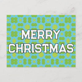 Cartão Postal De Festividades Padrão Geométrico de Natal - Personalizado