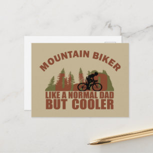 Cartão Postal De Festividades pai de motociclista como um pai normal, mas mais f