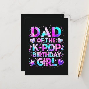 Cartão Postal De Festividades Pai do K-Pop Aniversário Música Coreana