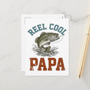 Cartão Postal De Festividades Pai Legal Reel Pescaria Dia dos Pais
