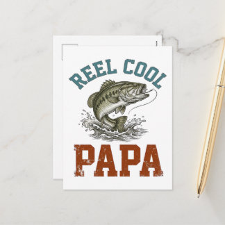 Cartão Postal De Festividades Pai Legal Reel Pescaria Dia dos Pais