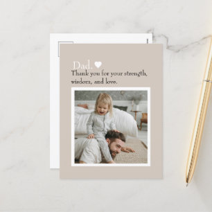 Cartão Postal De Festividades Pai Obrigado Cartão-postal personalizado